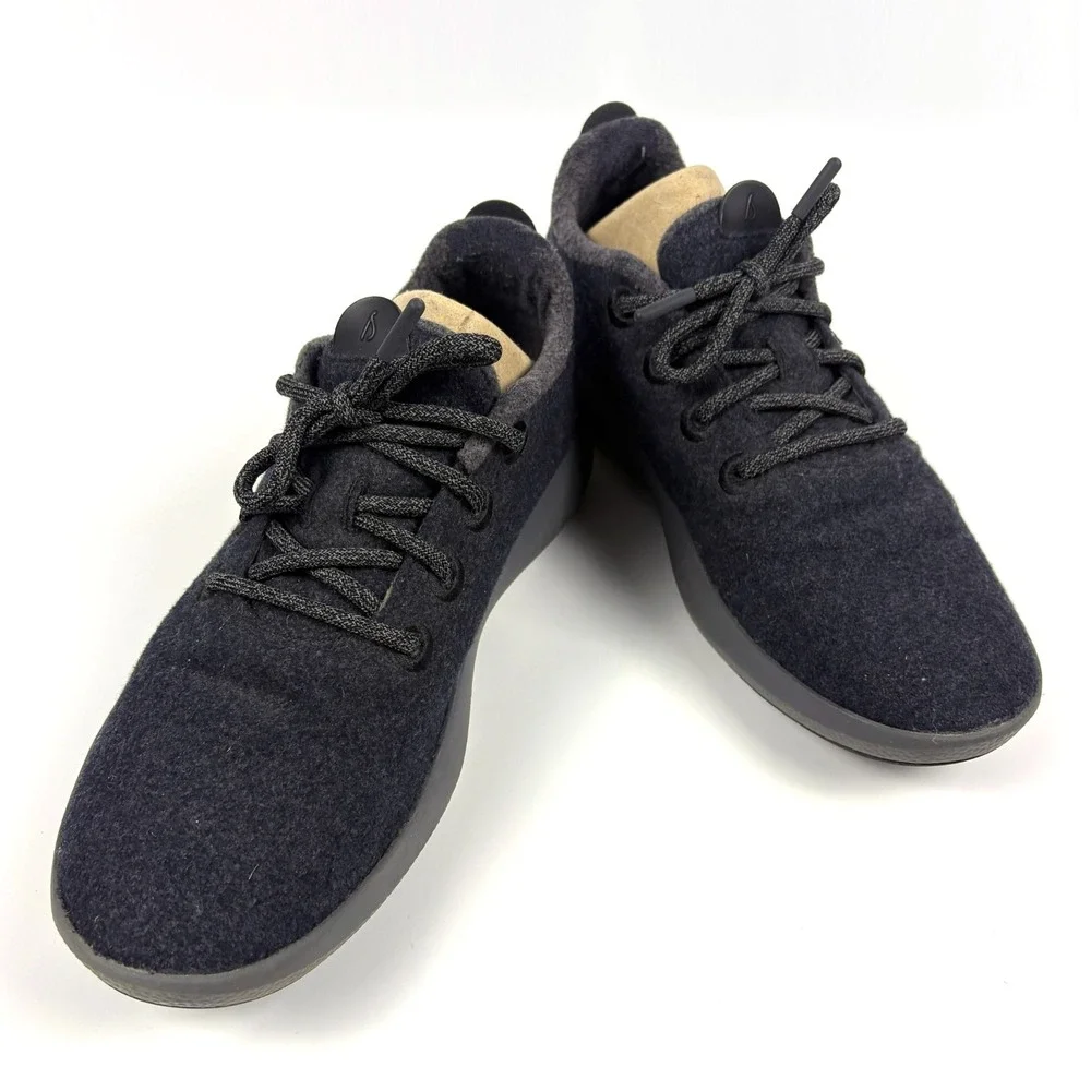 Allbirds Wool Runner Mizzle Shoes Mens Sz 11 Natural Black/Dark Gray with Box